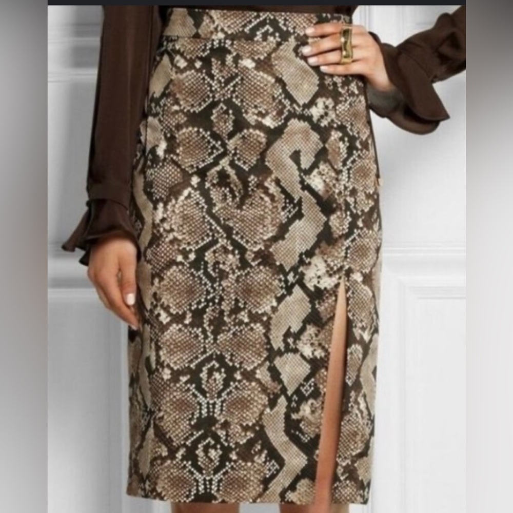 Altuzarra for Target snake print knee length pencil skirt with front slit
